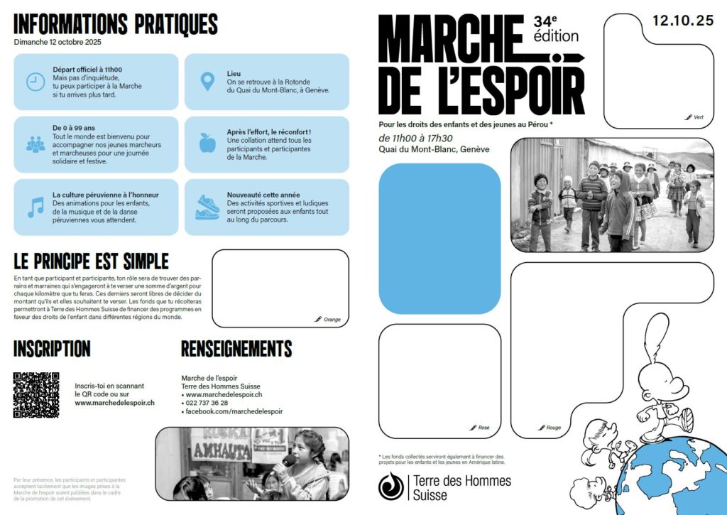 Flyer de la Marche de l'espoir
